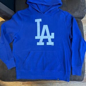 Blue LA Logo Hooded Sweater Size L
